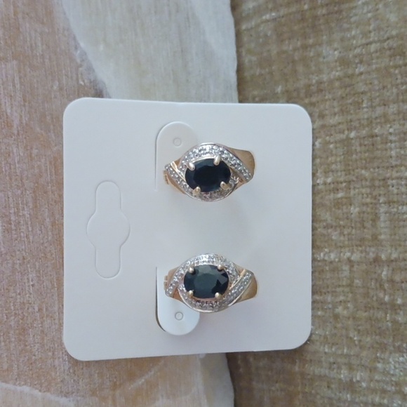 Marcasite Onyx Gold Plated 925 Necklace Bracelet Earrings Set - Picture 5 of 16